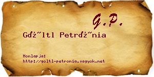 Göltl Petrónia névjegykártya